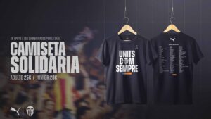 El València llança una camiseta solidària en recolze als afectats per la DANA