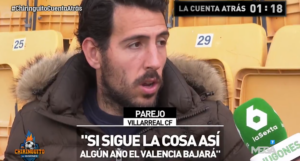 Dani Parejo carrega contra Peter Lim: 